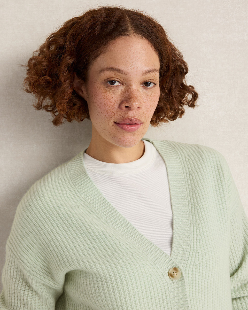 HAVEN Cashmere Shaker Stitch Cardigan 100% Cashmere
