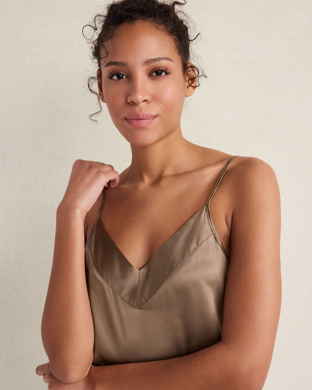 HAVEN Washable Silk Double V Sleep Cami 92% Silk 8% Spandex
