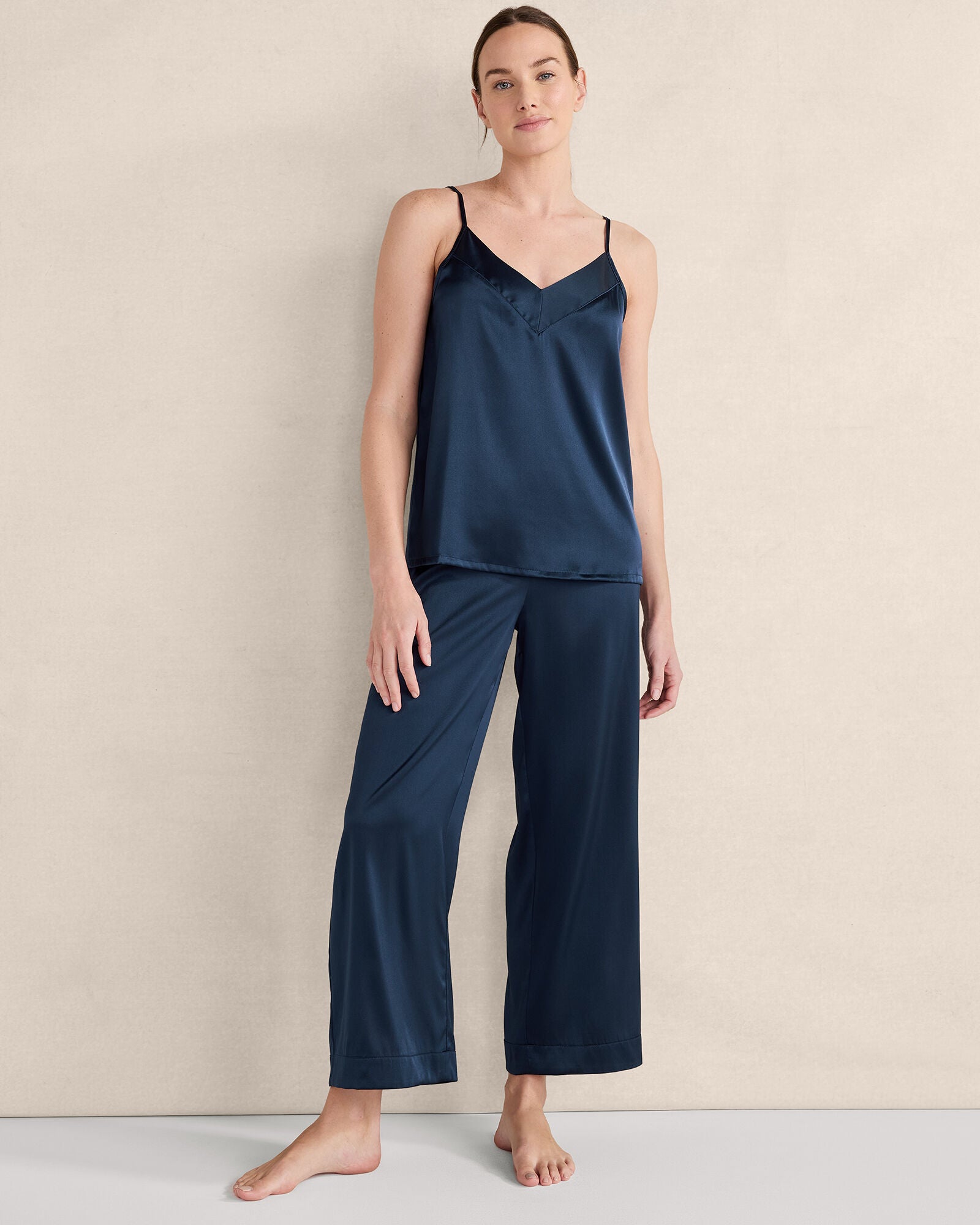 HAVEN Washable Silk Double V Sleep Cami 92% Silk 8% Spandex