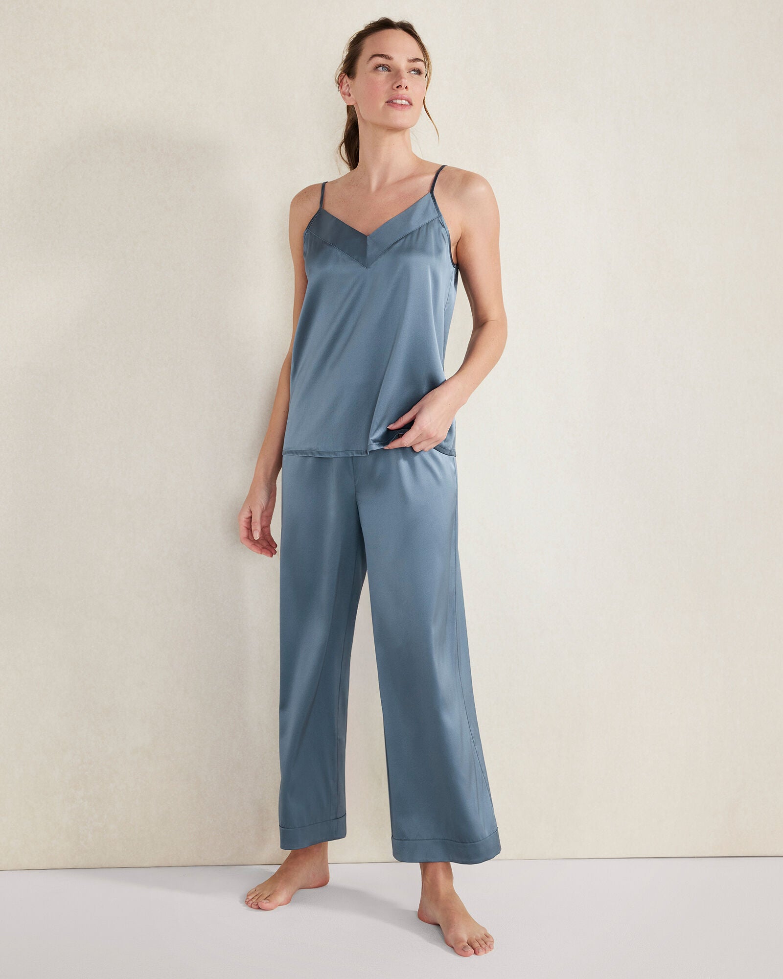 HAVEN Washable Silk Double V Sleep Cami 92% Silk 8% Spandex