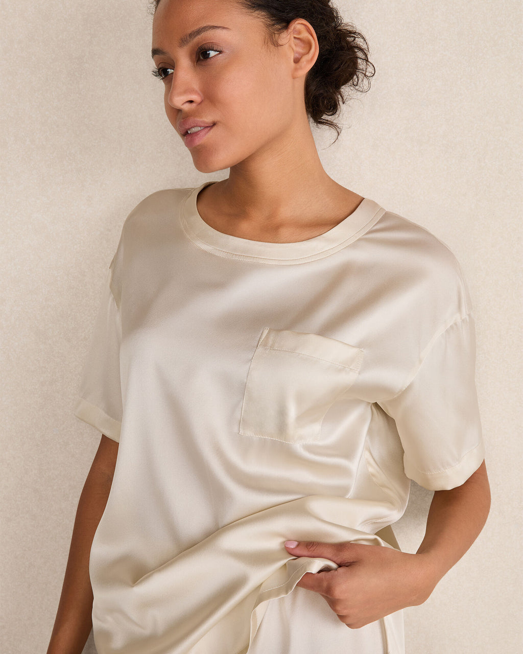 HAVEN Washable Silk Sleep Top 92% Silk 8% Spandex