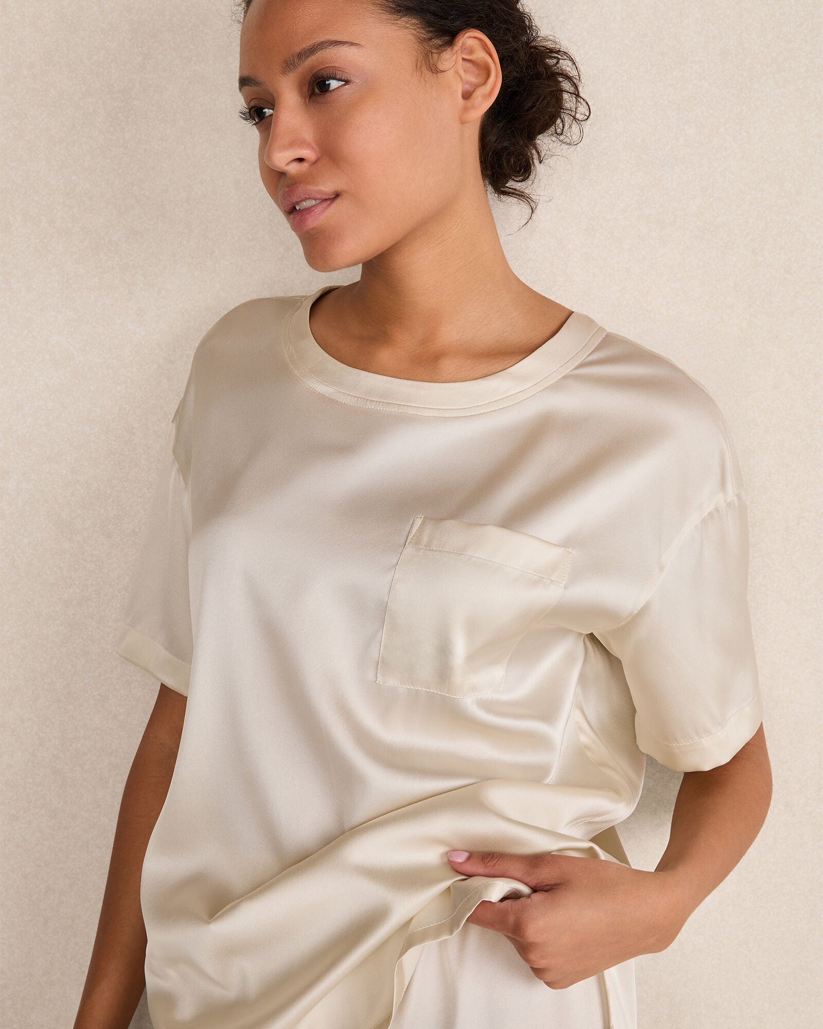 HAVEN Washable Silk Sleep Top 92% Silk 8% Spandex