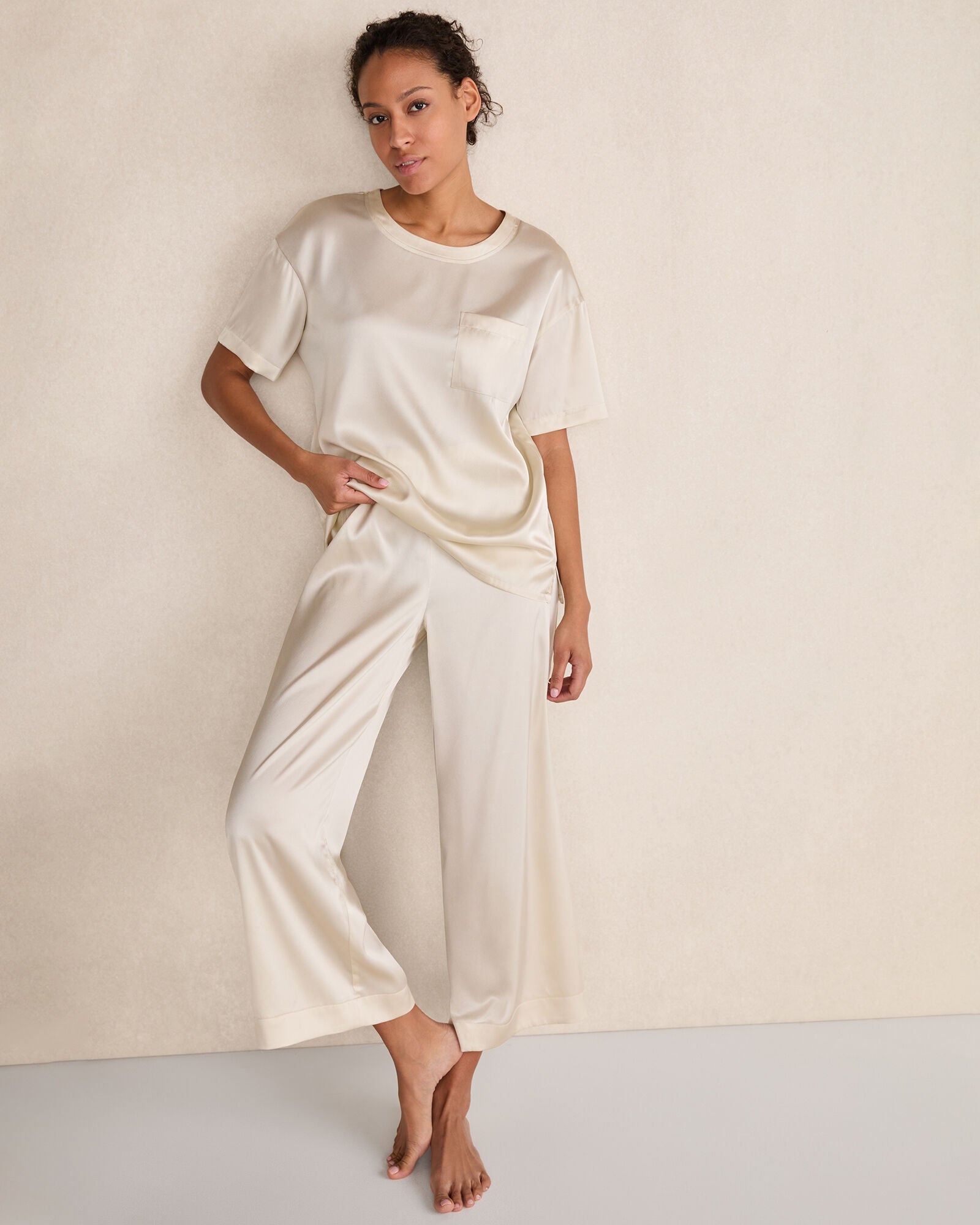 HAVEN Washable Silk Sleep Top 92% Silk 8% Spandex