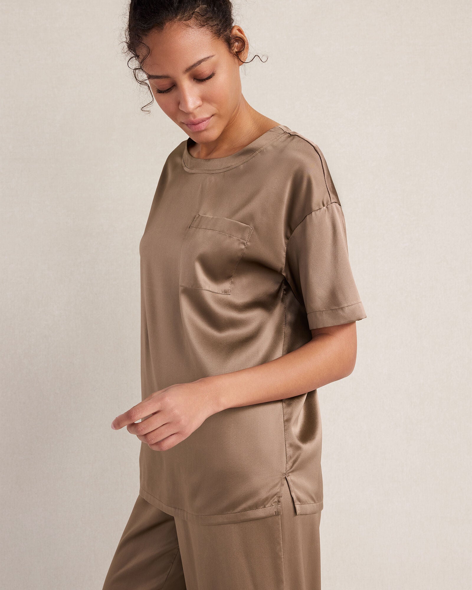 HAVEN Washable Silk Sleep Top 92% Silk 8% Spandex