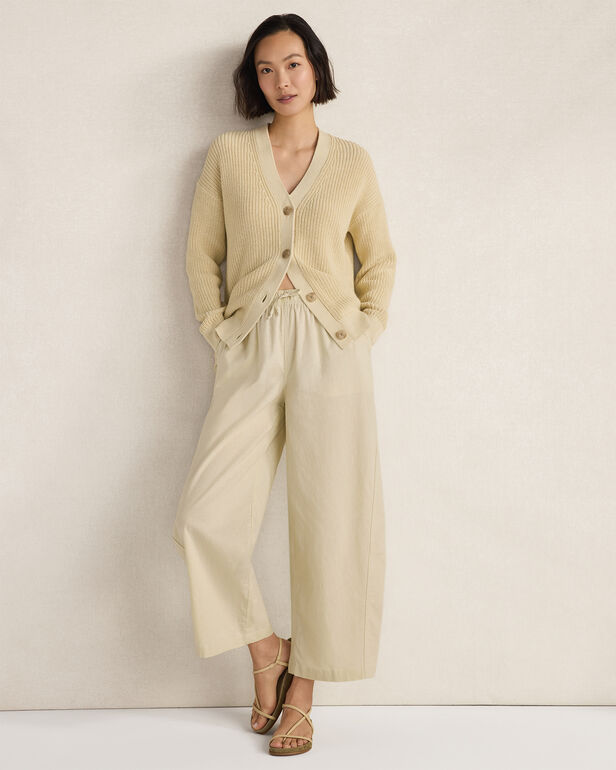 HAVEN Organic Cotton Shaker Stitch Cardigan 100% Organically Grown Cotton