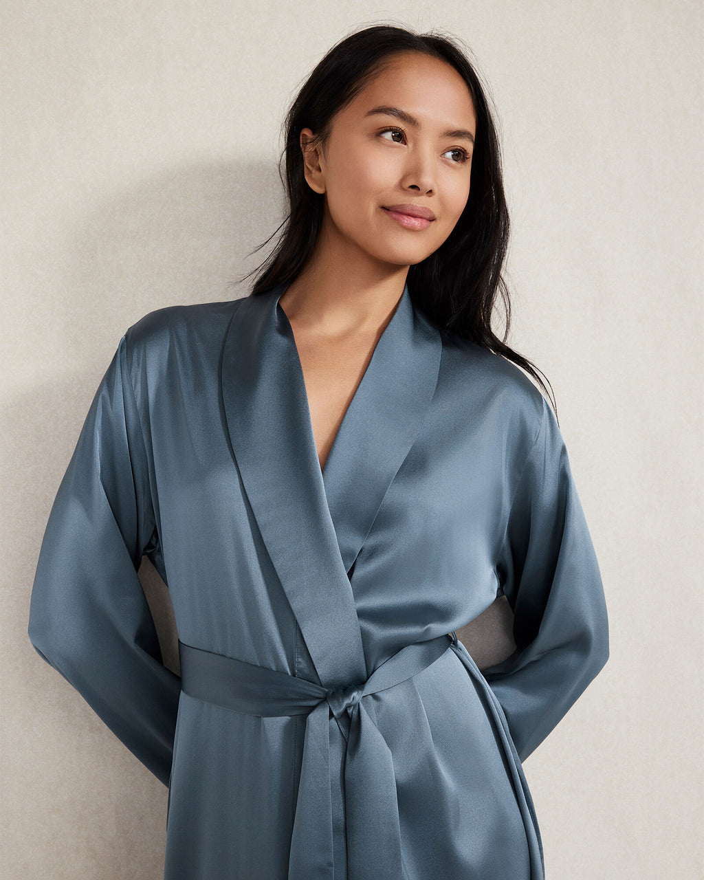 HAVEN Washable Silk Robe 92% Silk 8% Spandex