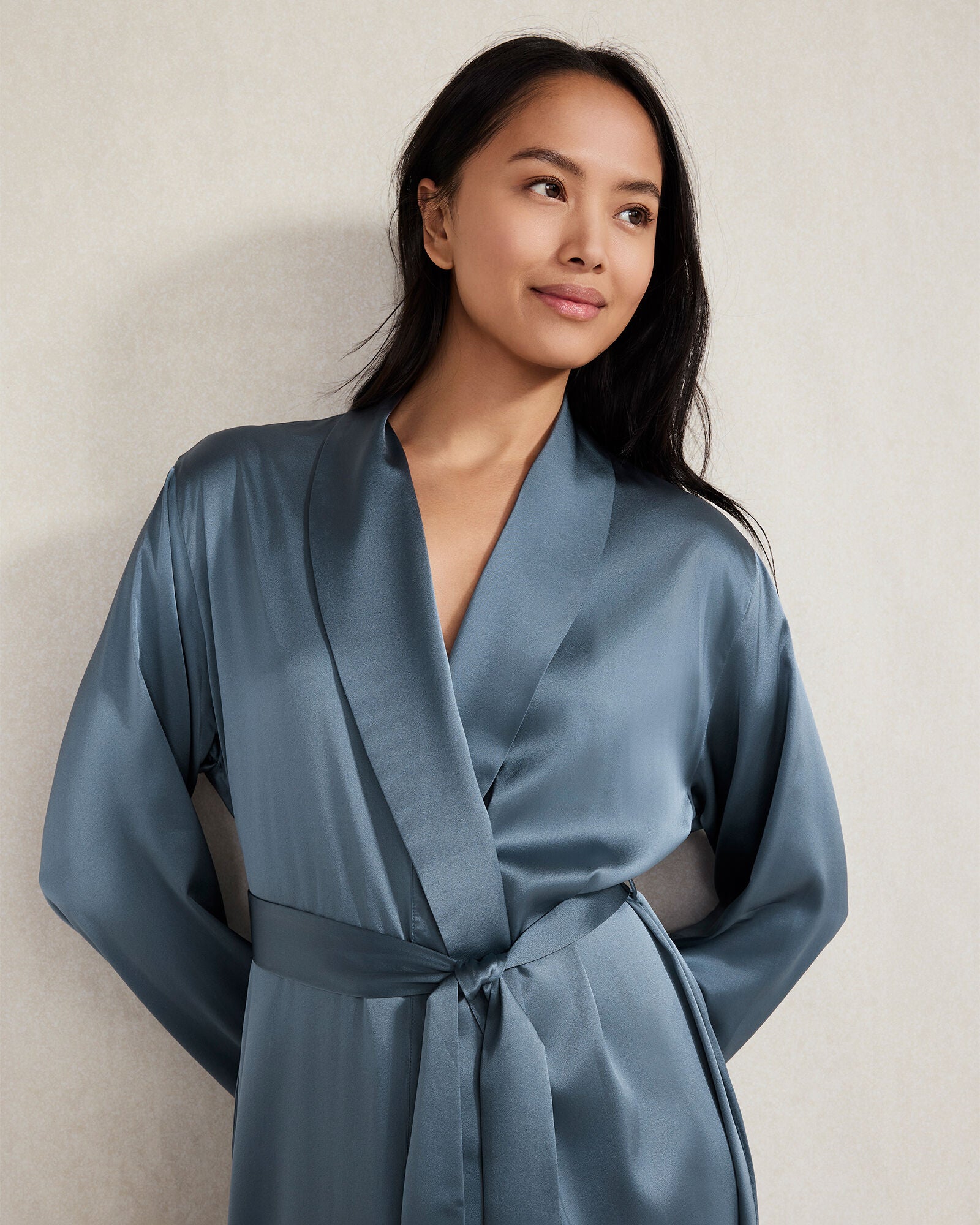 HAVEN Washable Silk Robe 92% Silk 8% Spandex
