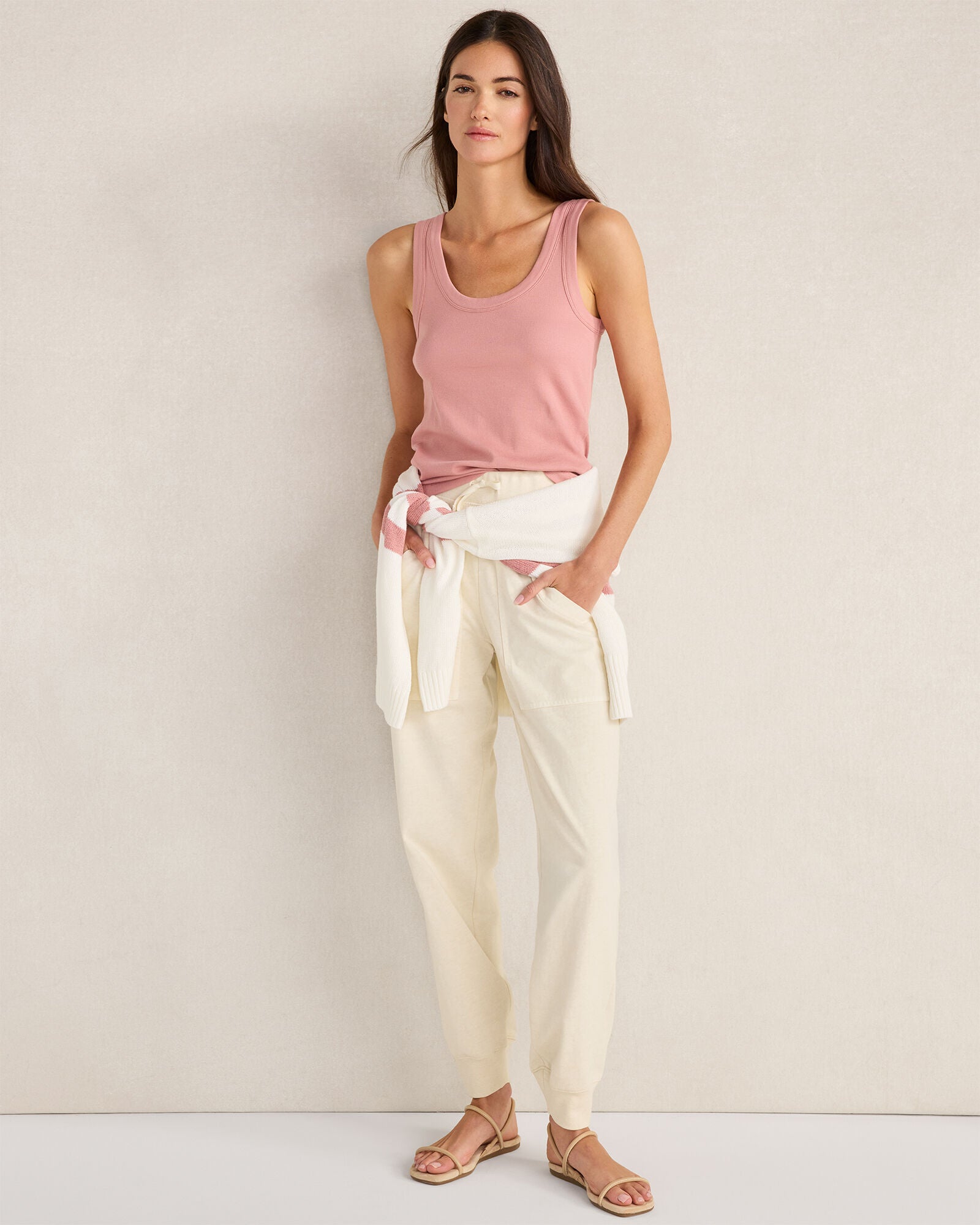 HAVEN Organic Cotton Scoop Neck Tank 92% Organically Grown Cotton 8% Spandex