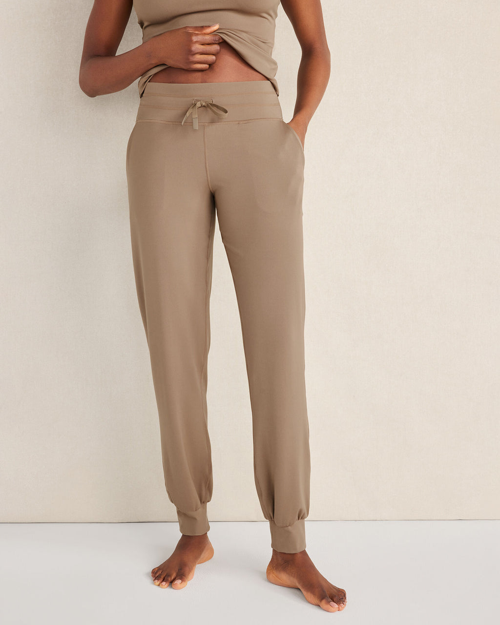 HAVEN Balance Drawstring Joggers 87% Recycled Nylon 13% Spandex