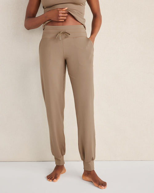 HAVEN Balance Drawstring Joggers 87% Recycled Nylon 13% Spandex