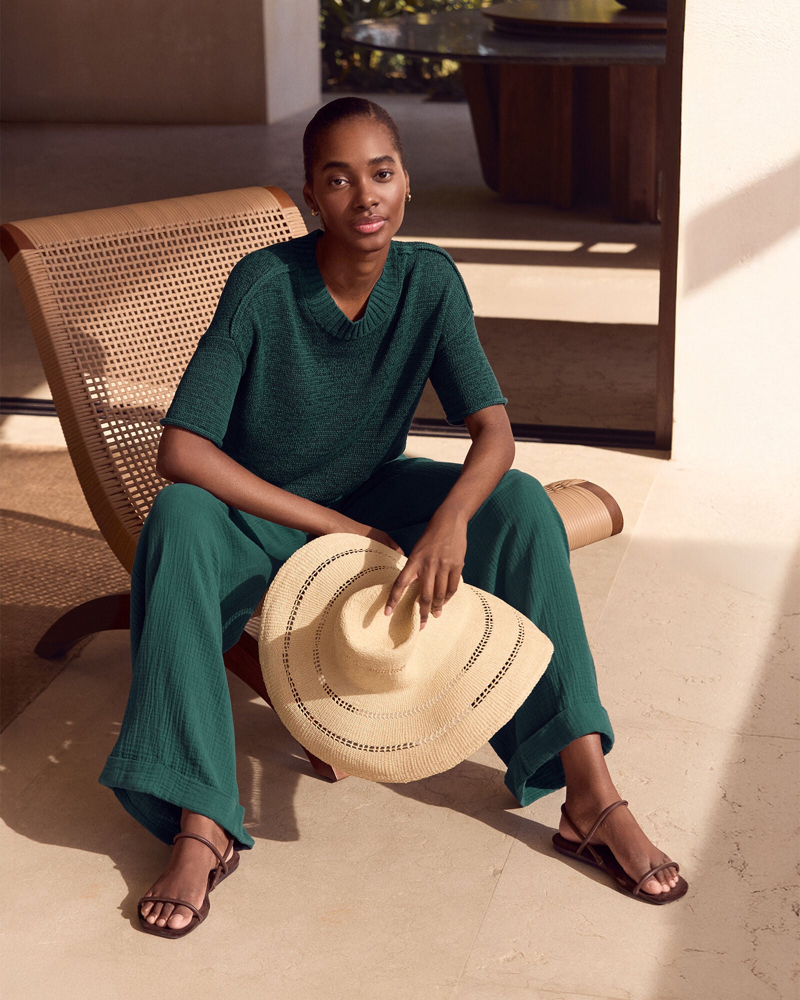 HAVEN Organic Cotton Gauze Drawstring Pants 100% Organically Grown Cotton