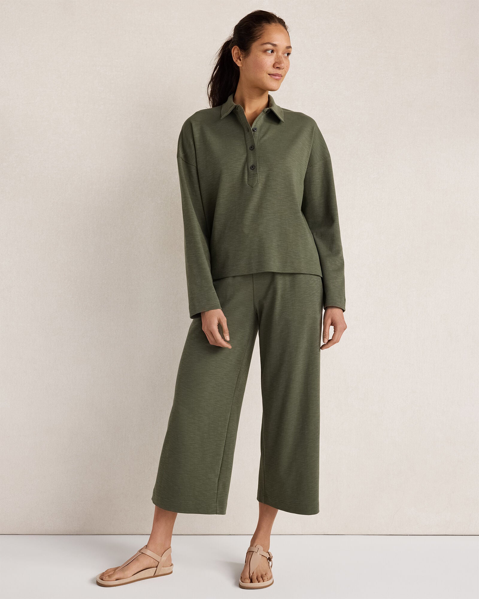 HAVEN Organic Cotton Slub Interlock Pants 50% Organically Grown Cotton 50% Cotton
