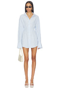 ALL THE WAYS Charitie Button Up Mini Dress 80% Viscose 20% Nylon