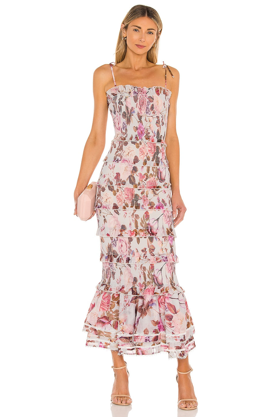 V. Chapman Geranium Maxi Dress 100% Polyester